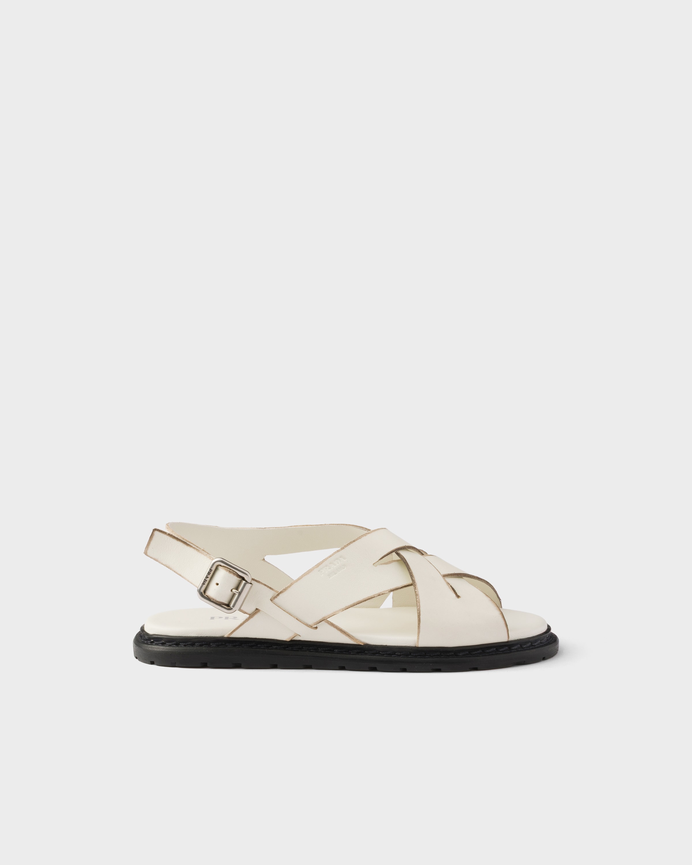 Prada Antiqued leather sandals