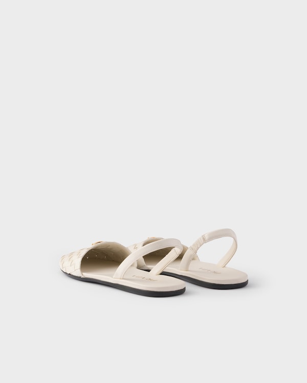 Flat leather sandals - Ivory Flat leather sandals - Ivory
