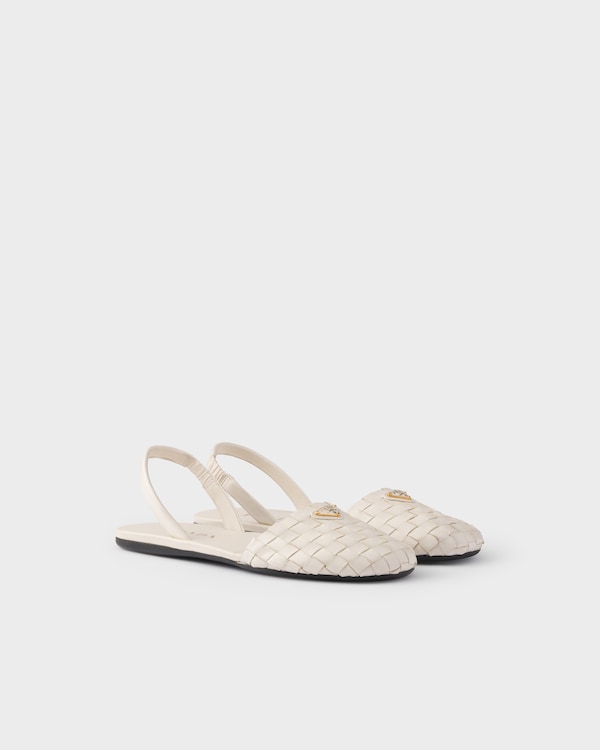 Flat leather sandals - Ivory Flat leather sandals - Ivory
