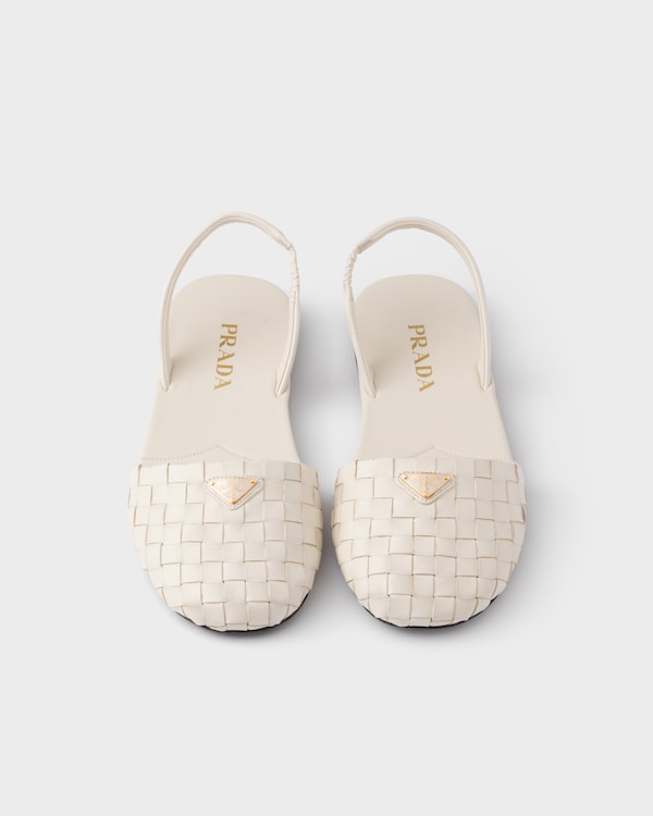 Flat leather sandals - Ivory Flat leather sandals - Ivory