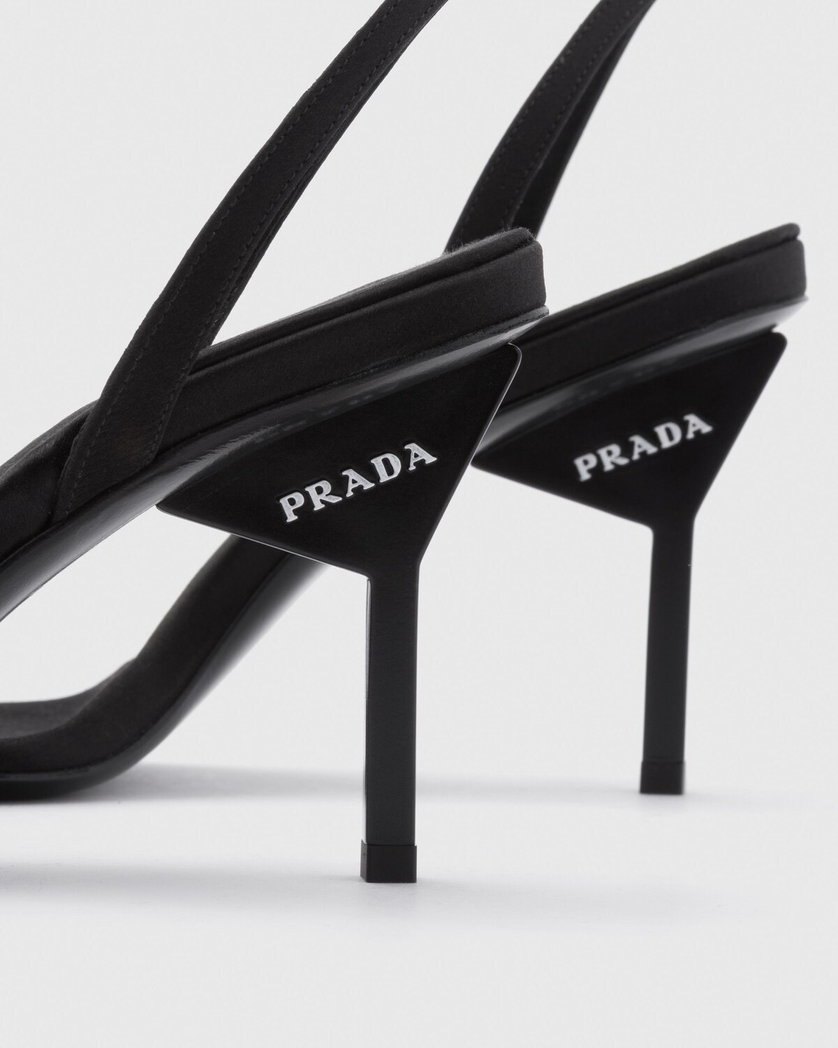 Prada Black Satin Flat Sandals