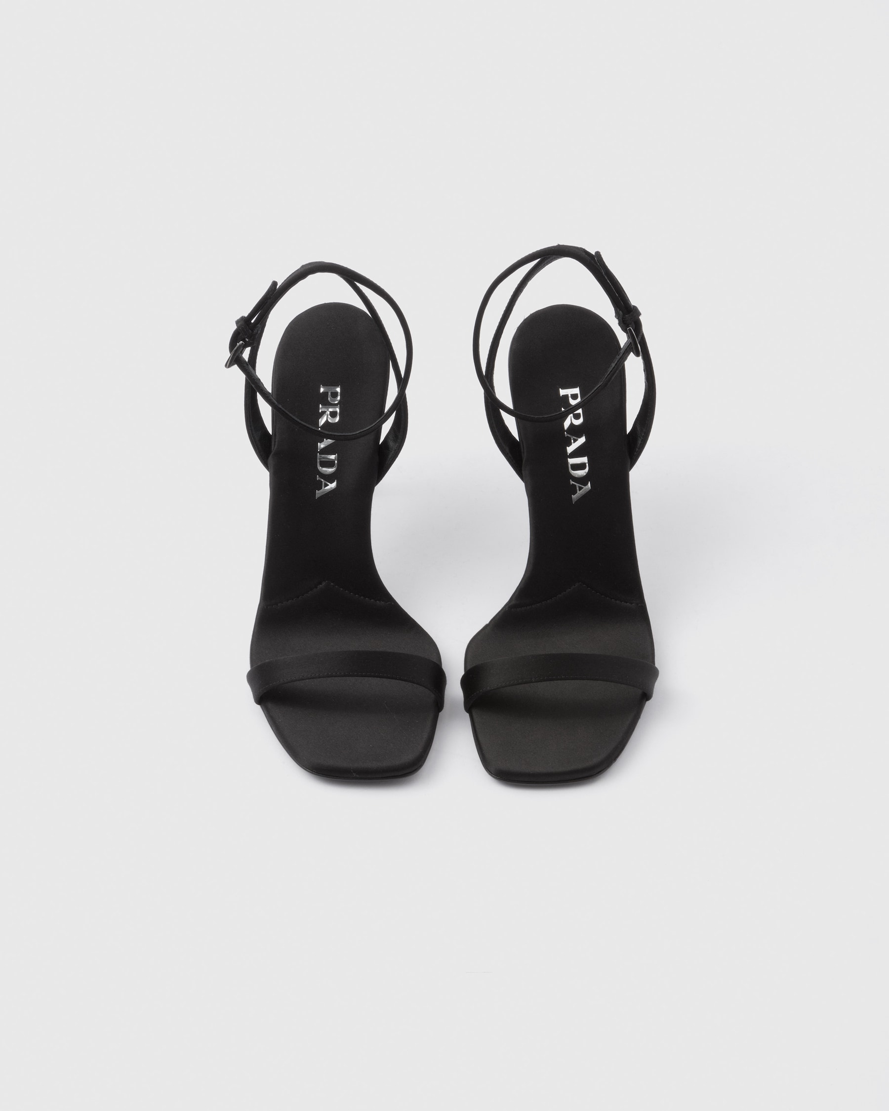 PRA HIGH-HEELED SANDALS RED SATIN