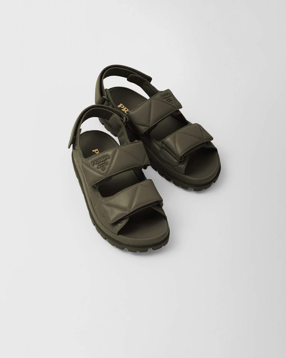 green prada sandals