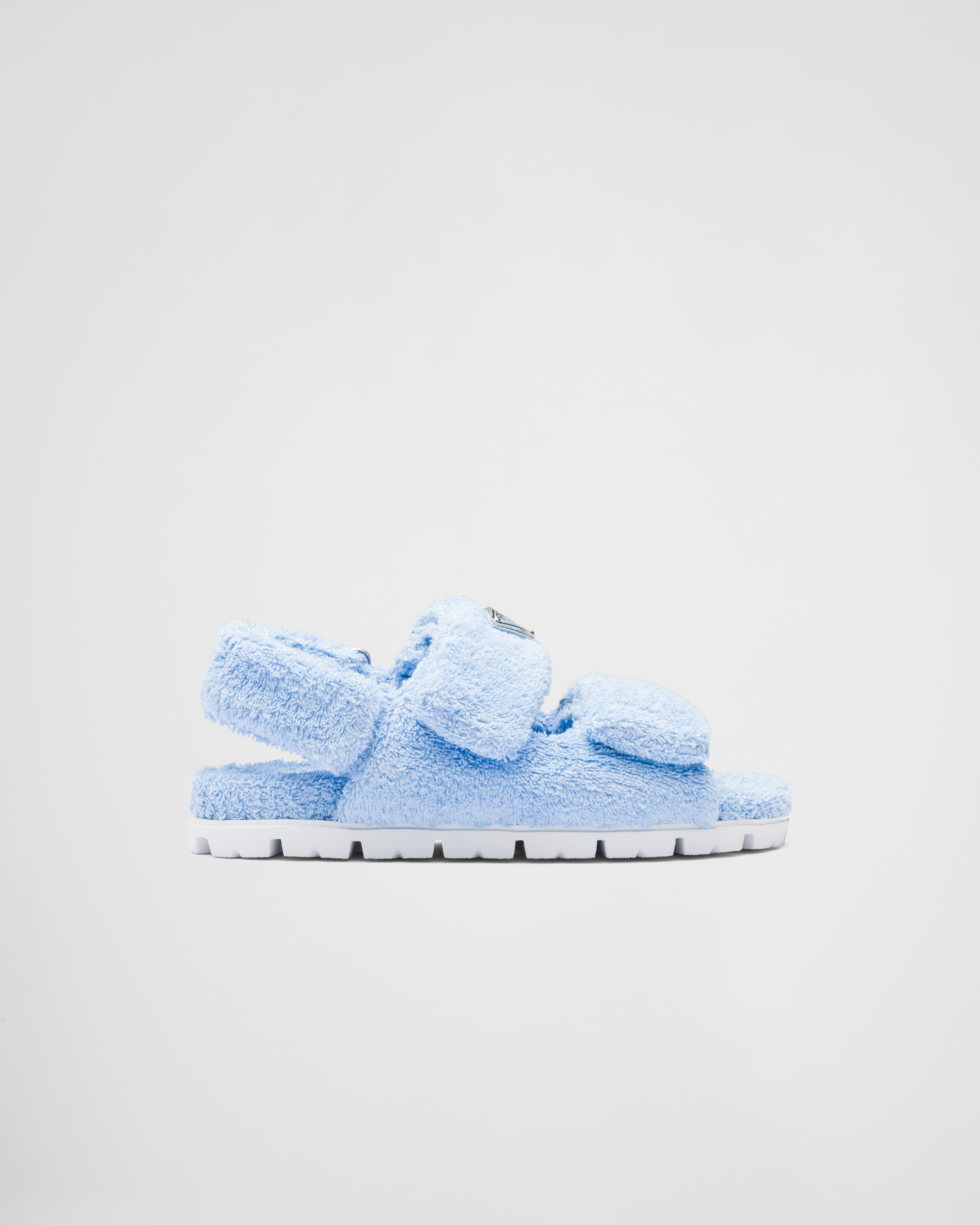 Light Blue Terrycloth sandals | Prada