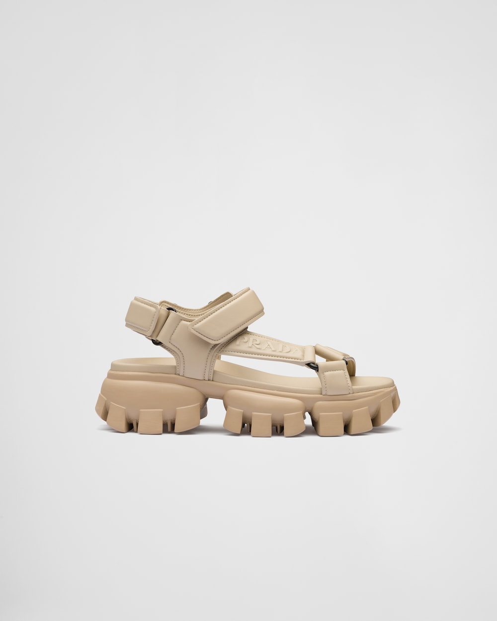 Desert Beige Nappa leather sandals | Prada