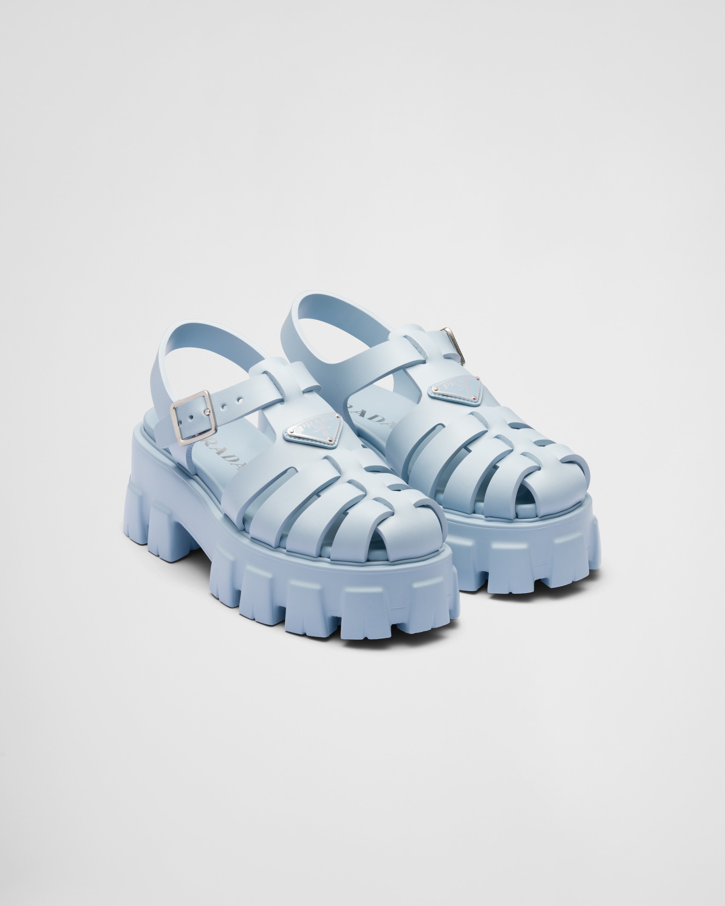 Soft and Sweet: Prada Baby Blue Sandals