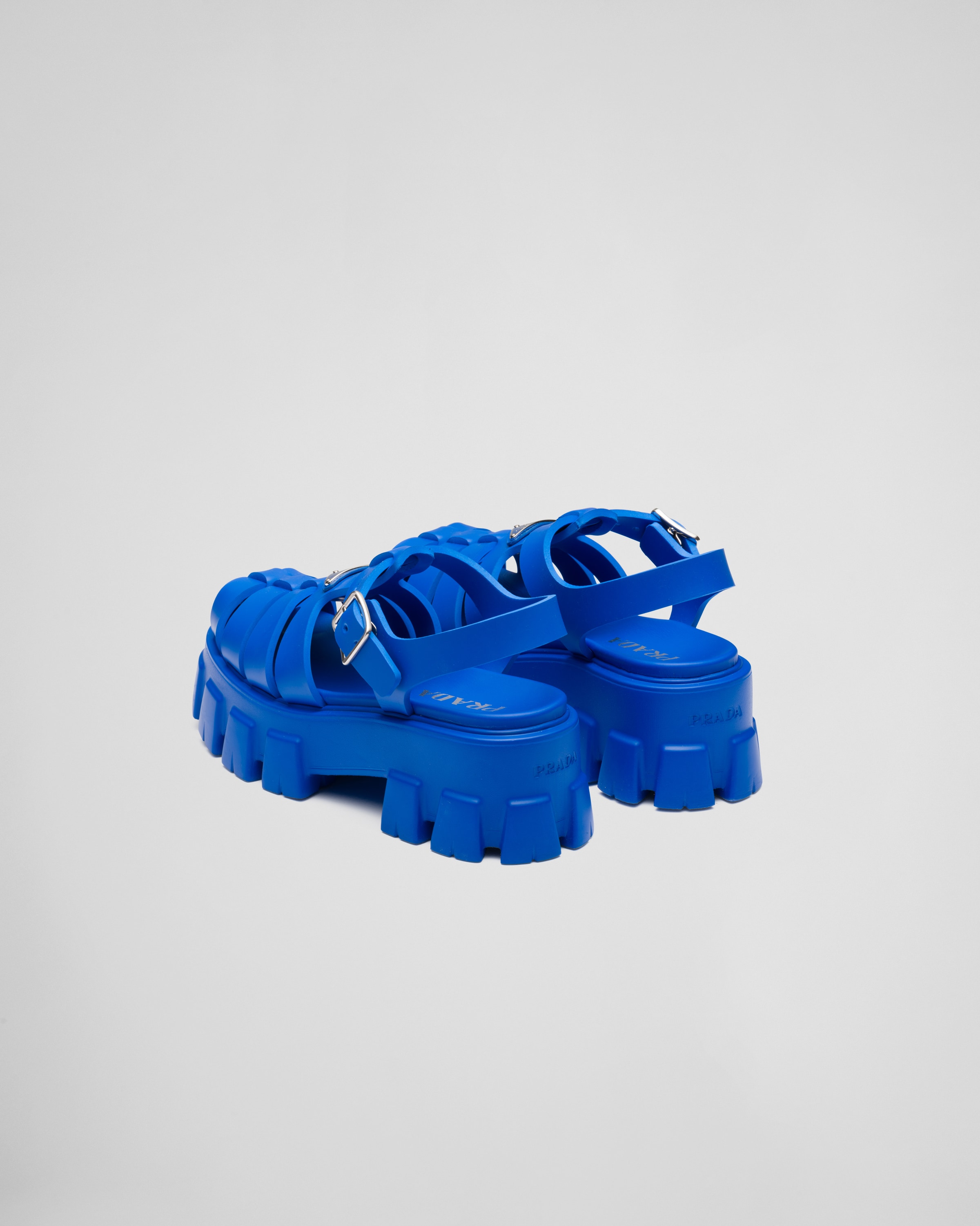 Sapphire Blue Foam rubber sandals | Prada