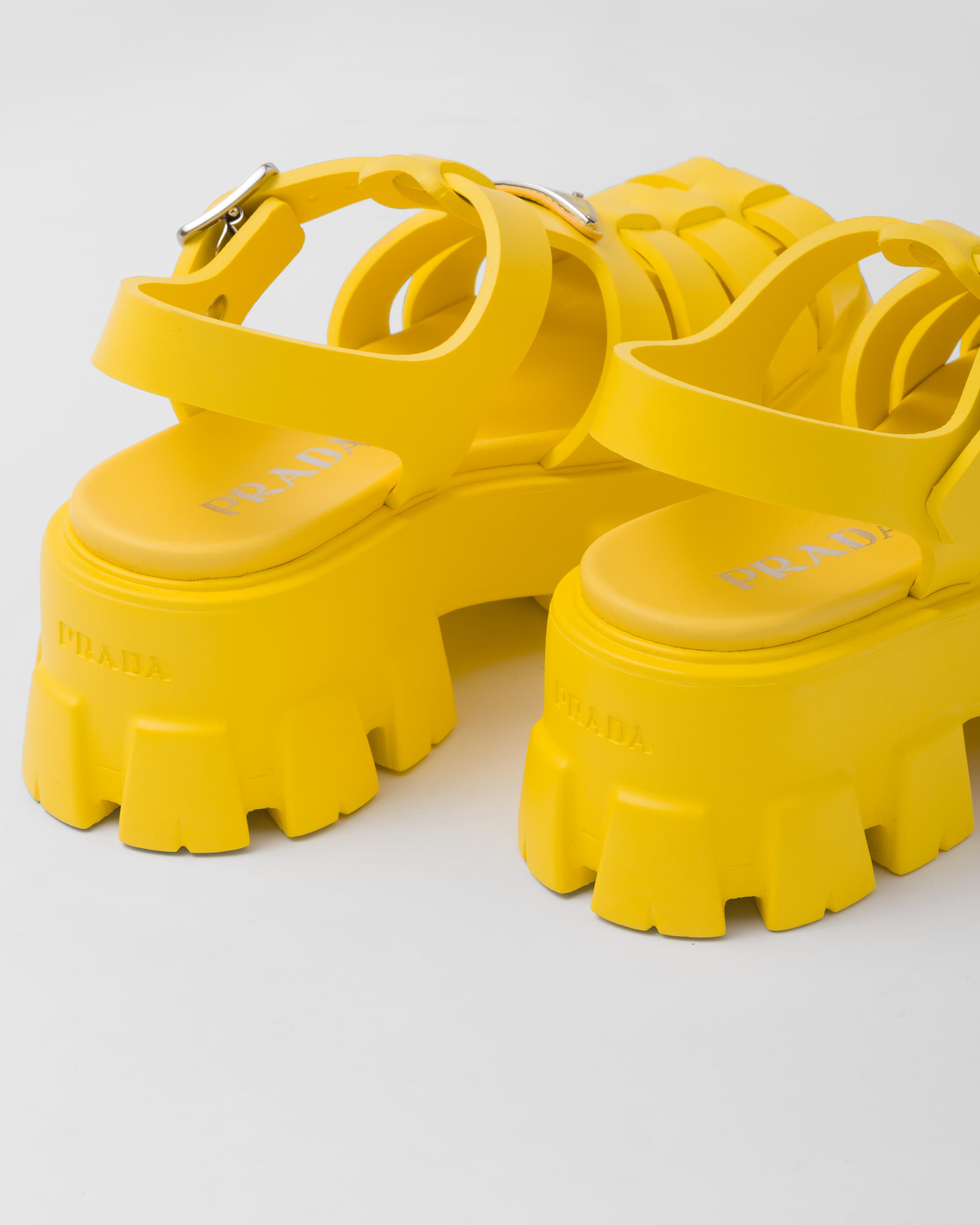 Sunny Yellow Foam rubber sandals | Prada