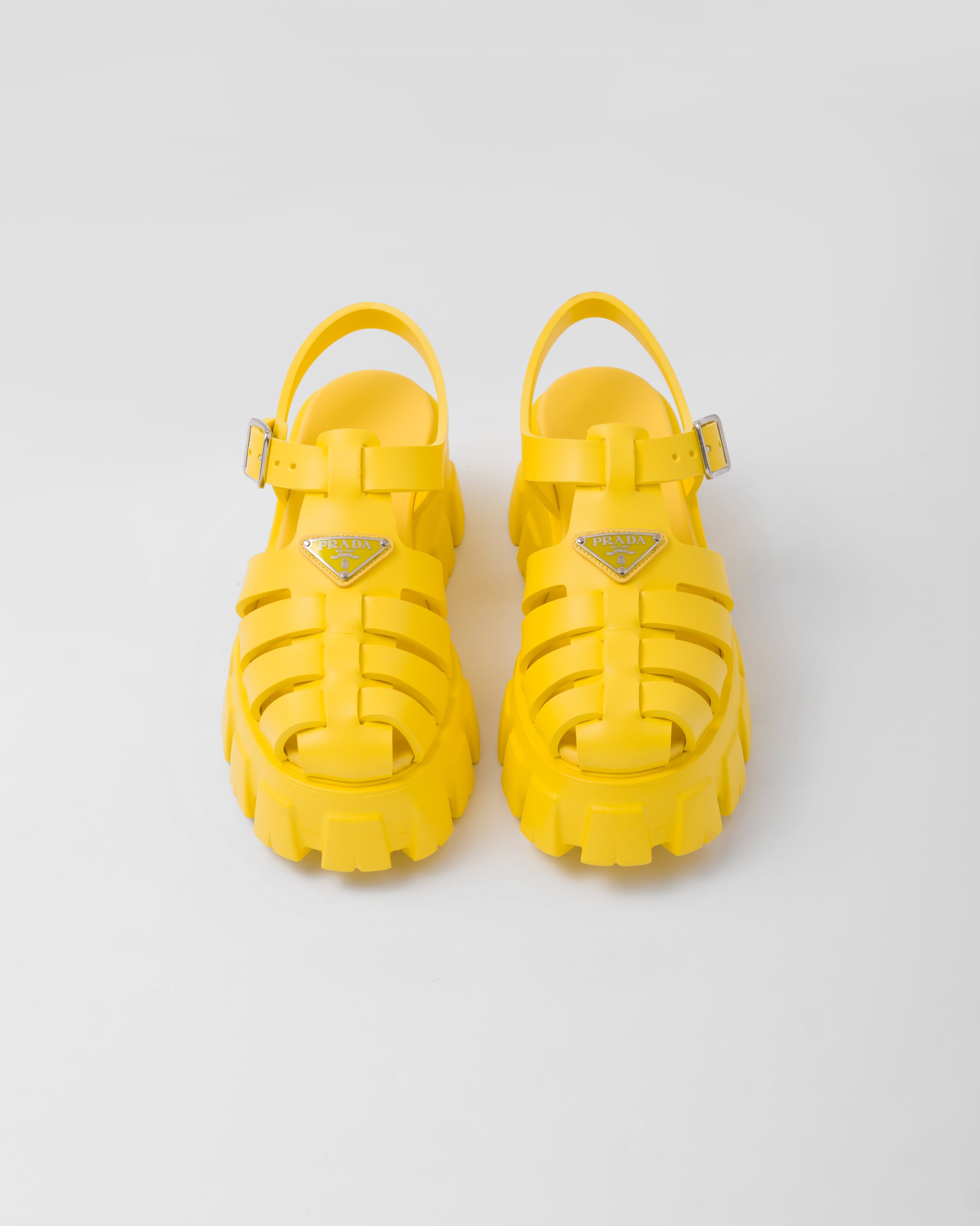 Sunny Yellow Foam rubber sandals | Prada