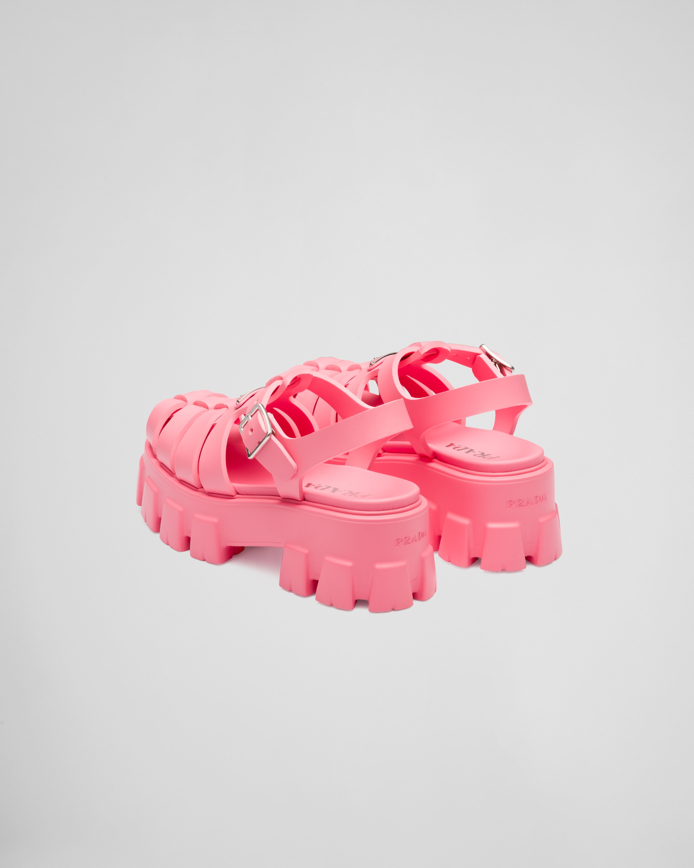 Begonia Pink Foam rubber sandals | Prada