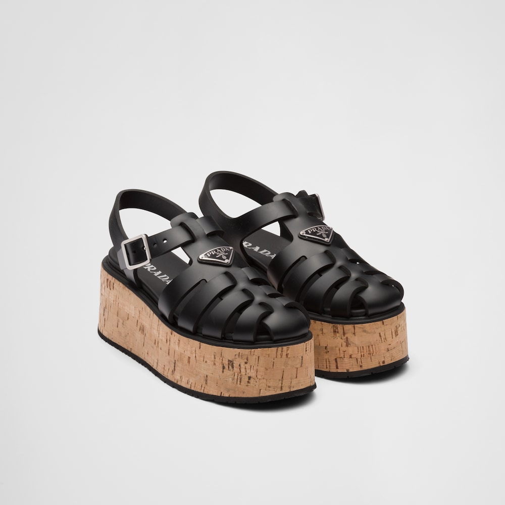 prada wedges black