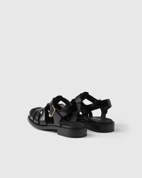 Brushed leather fisherman sandals Brushed leather fisherman sandals