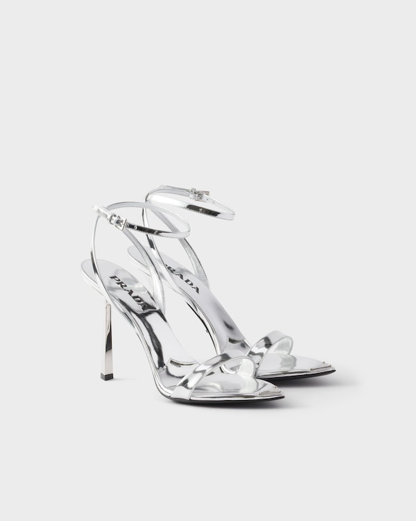Metallic leather high-heeled sandals Metallic leather high-heeled sandals
