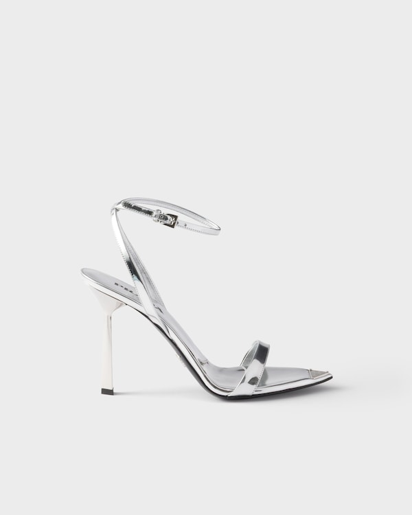 Metallic leather high-heeled sandals Metallic leather high-heeled sandals