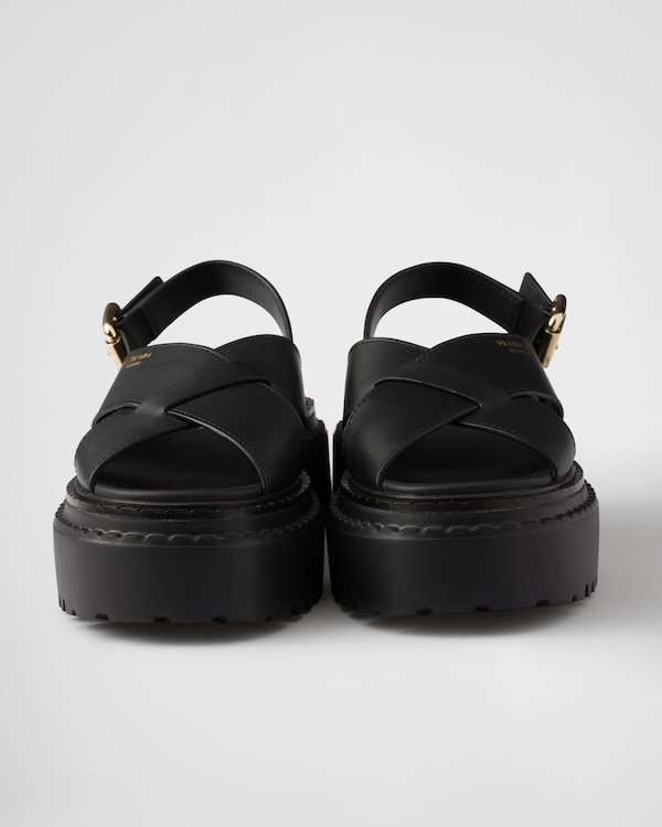 Leather crisscross sandals Leather crisscross sandals