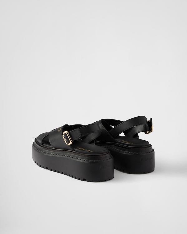 Leather crisscross sandals Leather crisscross sandals