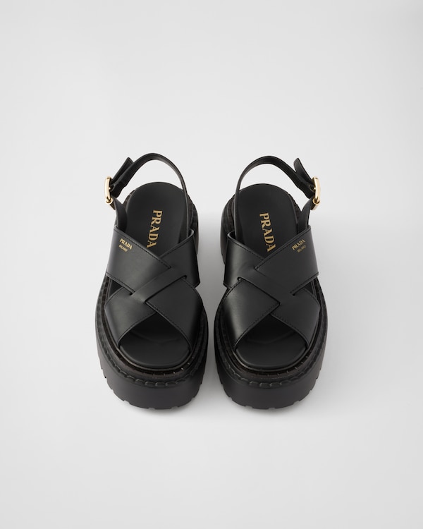 Leather crisscross sandals Leather crisscross sandals