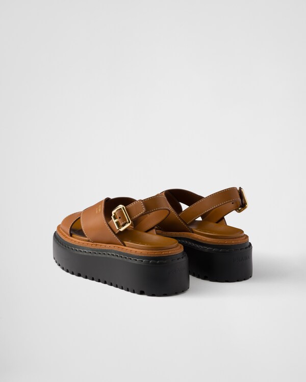 レザー クリスクロスサンダル レザー クリスクロスサンダル