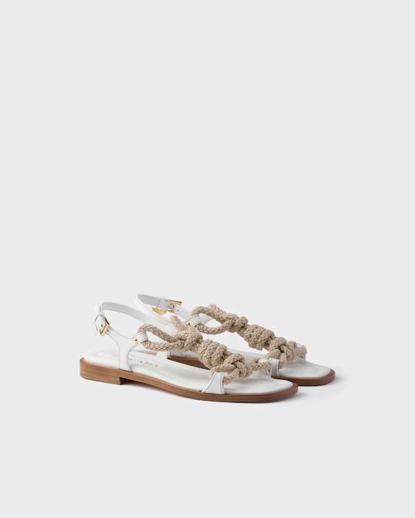 【関税＆送料込み】Prada Interwoven Straps Flat Sandals Prada Interwoven Straps Flat Sandals - ShopStyle