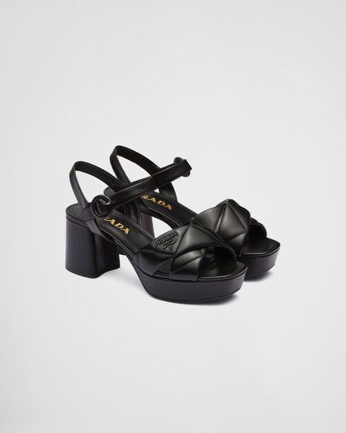 Top 93+ imagen prada leather platform sandals - Thcshoanghoatham-badinh ...