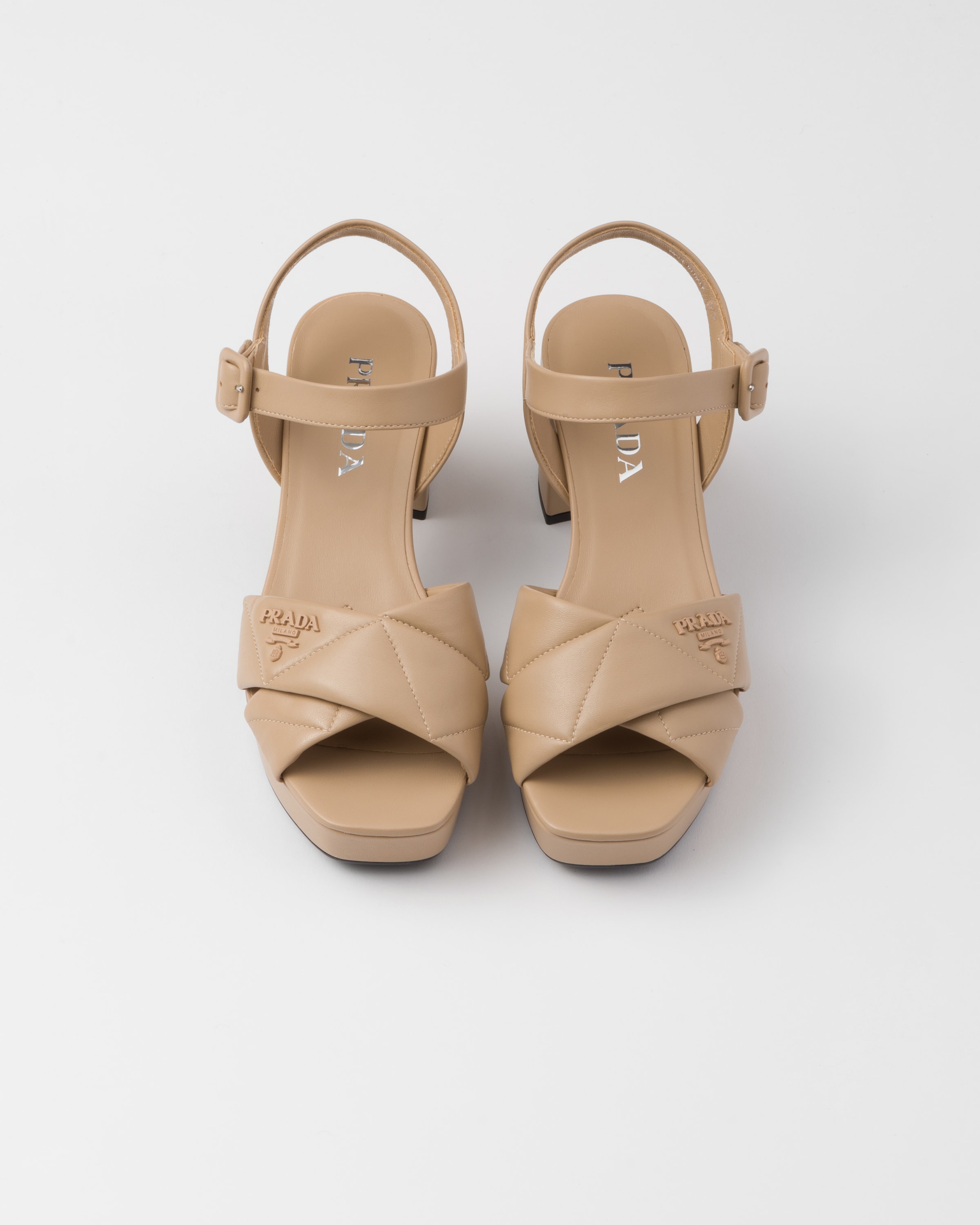サンダル・ミュール PRADA Sand nappa leather sandals (1XP43BFD065038 F0036) Prada PRADA WOMAN Sand Nappa Leather Sandals | luosophy