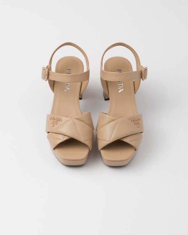 Quilted nappa leather platform sandals Quilted nappa leather platform sandals