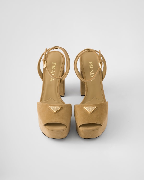 Sandalias de ante con plataforma Sandalias de ante con plataforma