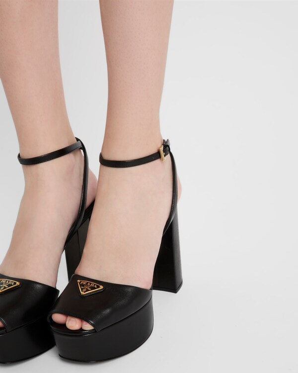 Nappa leather platform sandals Nappa leather platform sandals