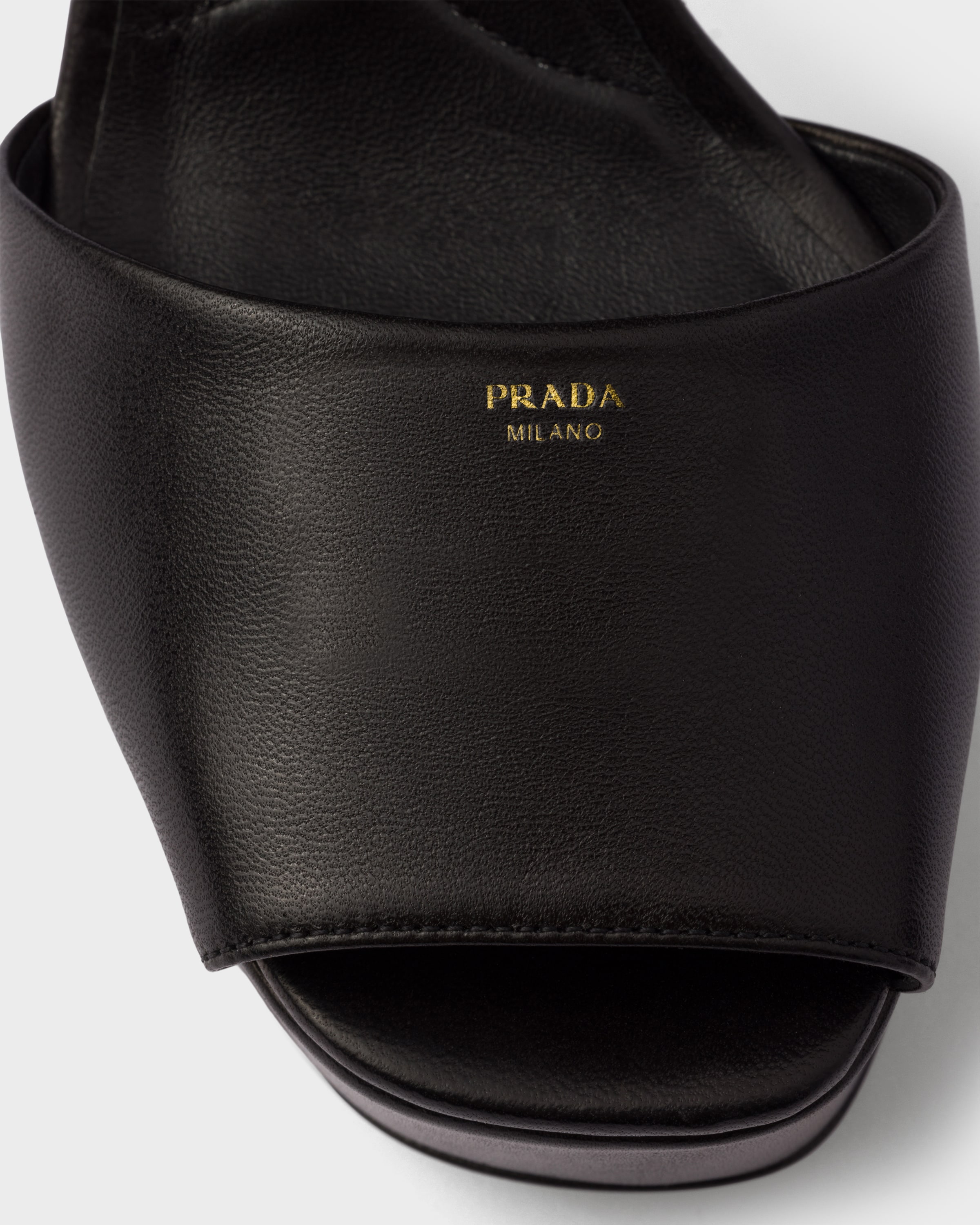 Nappa leather platform sandals