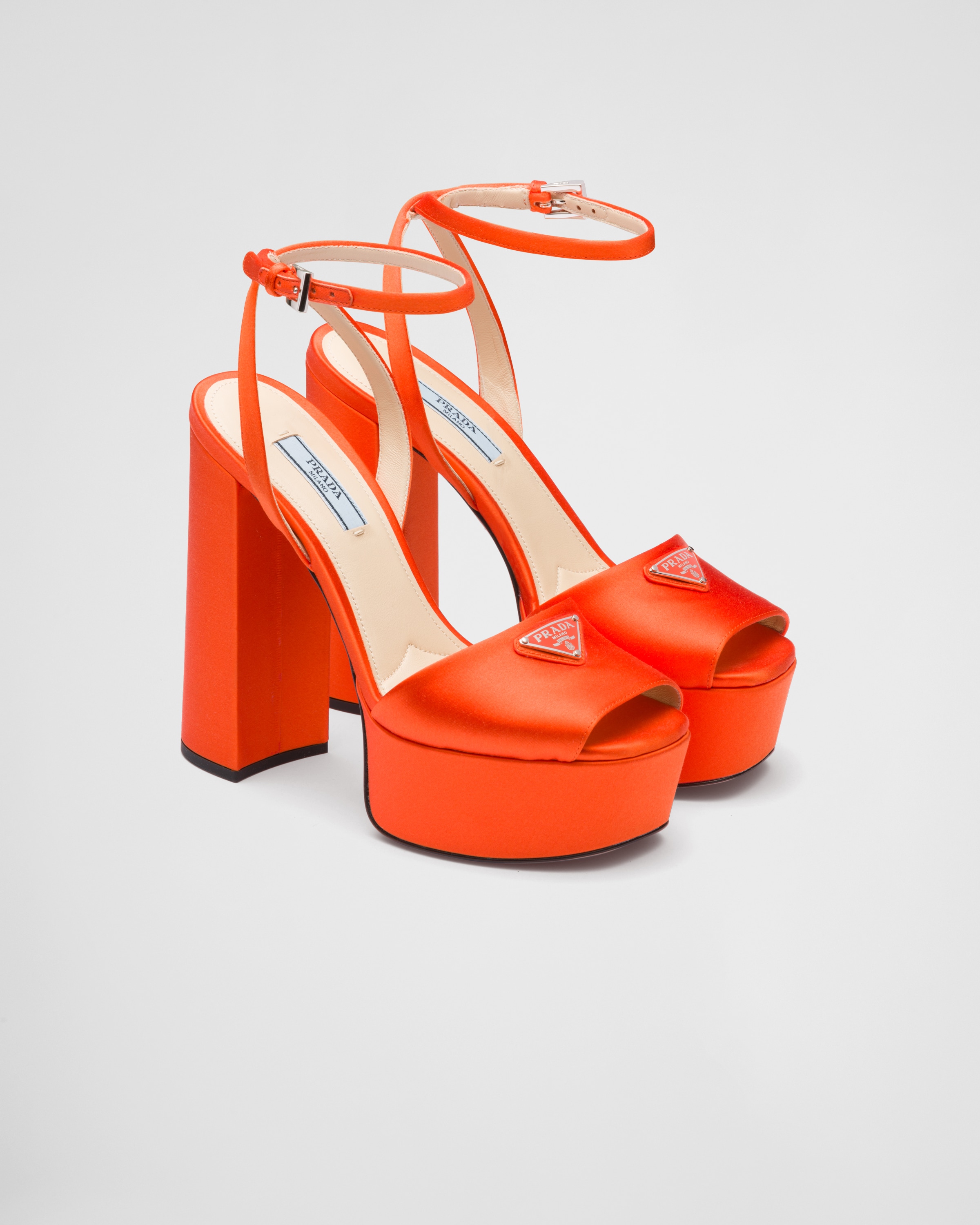 Orange best sale prada heels