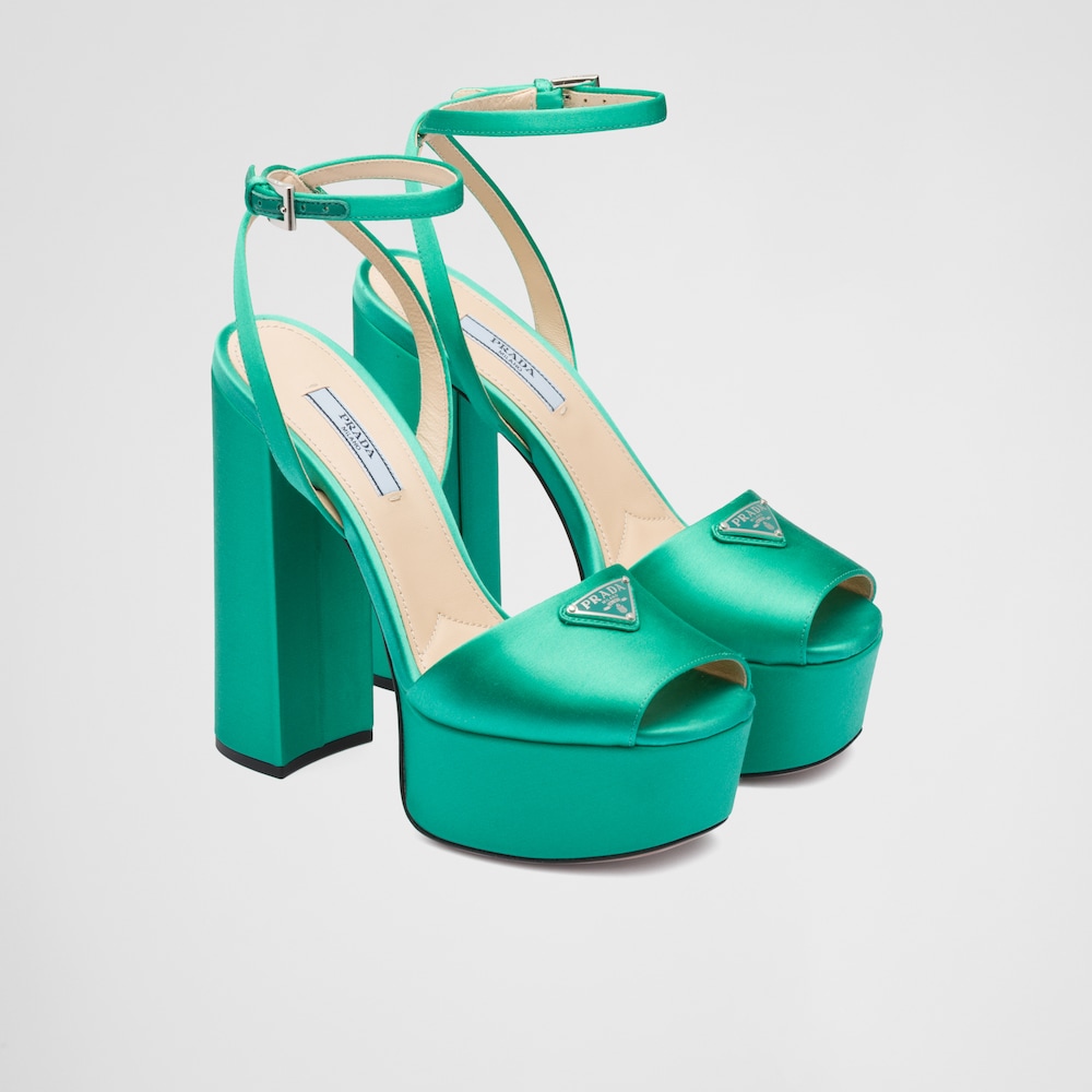 Prada Denim Sandal Heels