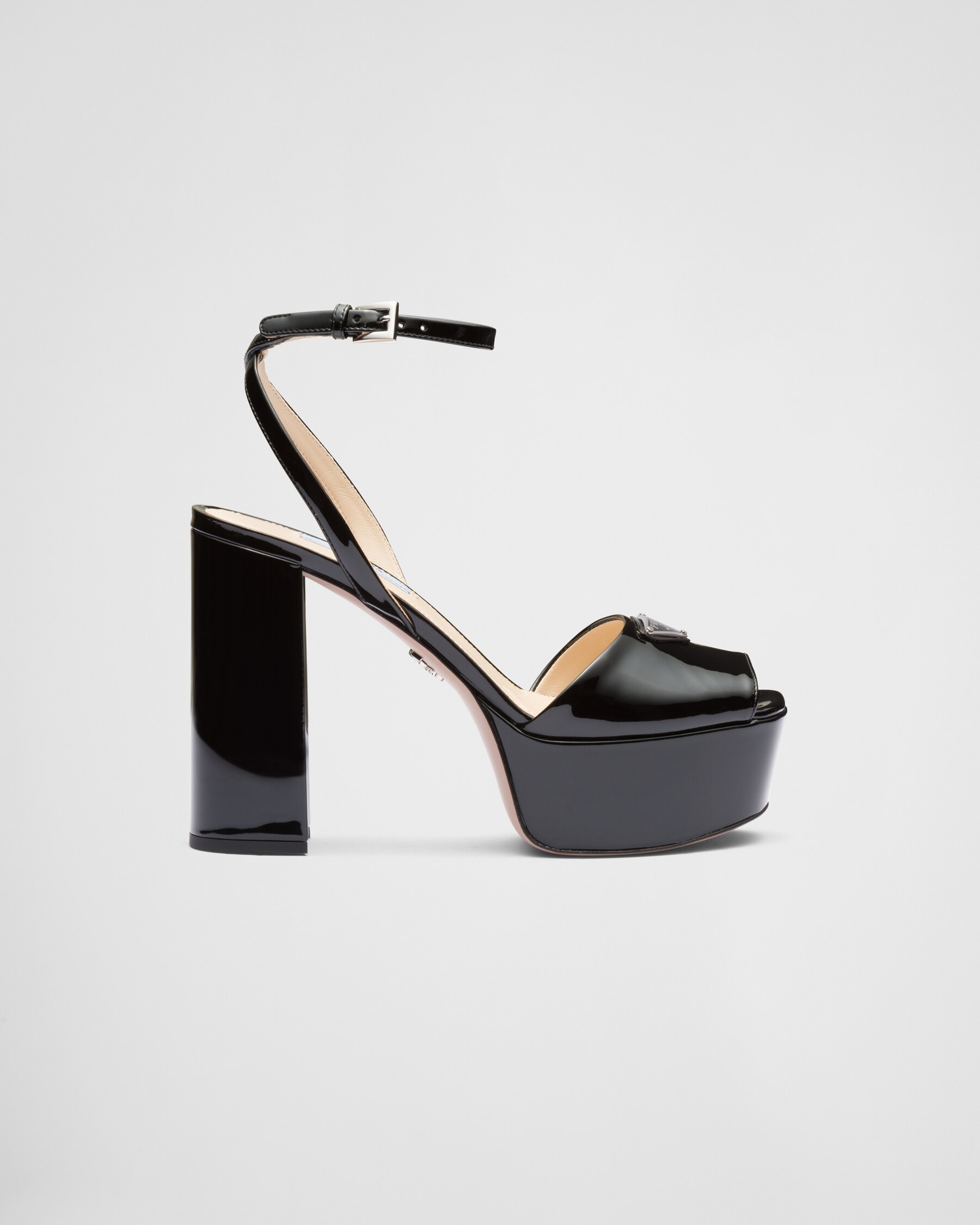 PRA 26SS Platform Sandals 75 Black Patent Leather 592375