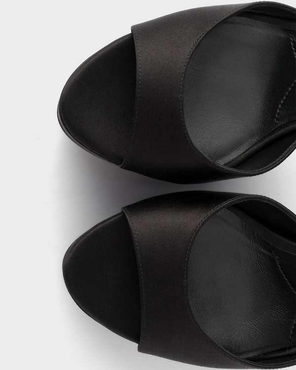 Satin platform sandals - Black Satin platform sandals - Black