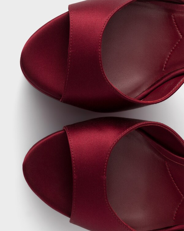 Satin platform sandals - Garnet Satin platform sandals - Garnet