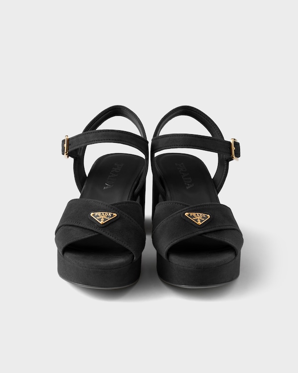 Suede platform sandals - Black Suede platform sandals - Black