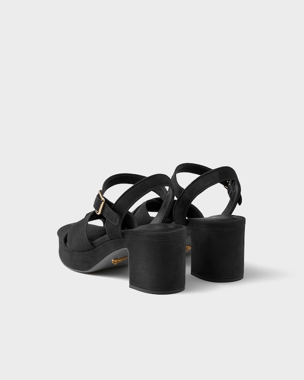 Suede platform sandals - Black Suede platform sandals - Black
