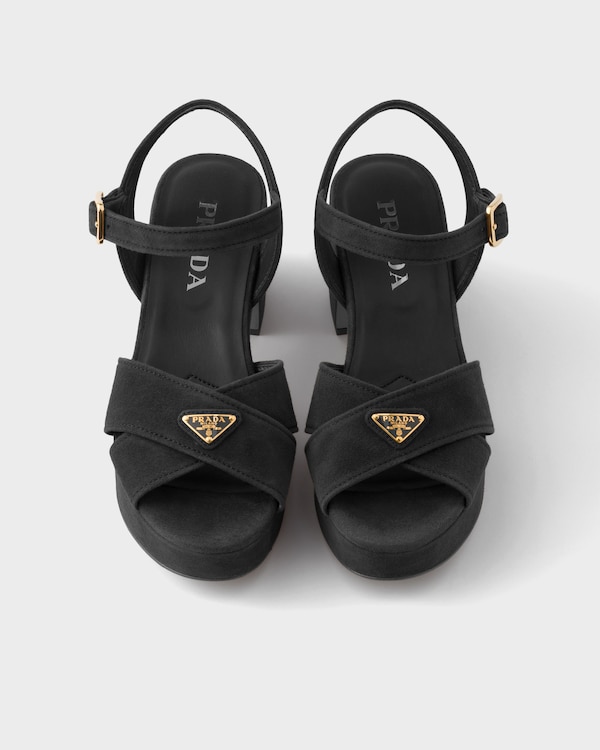 Suede platform sandals - Black Suede platform sandals - Black