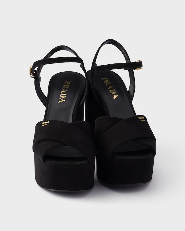 Suede platform sandals - Black Suede platform sandals - Black