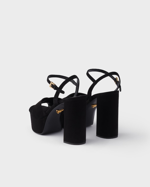 Suede platform sandals - Black Suede platform sandals - Black