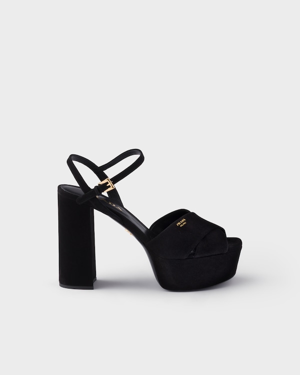 Suede platform sandals - Black Suede platform sandals - Black