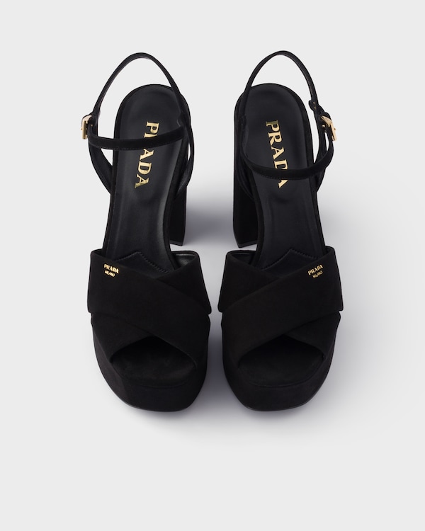 Suede platform sandals - Black Suede platform sandals - Black