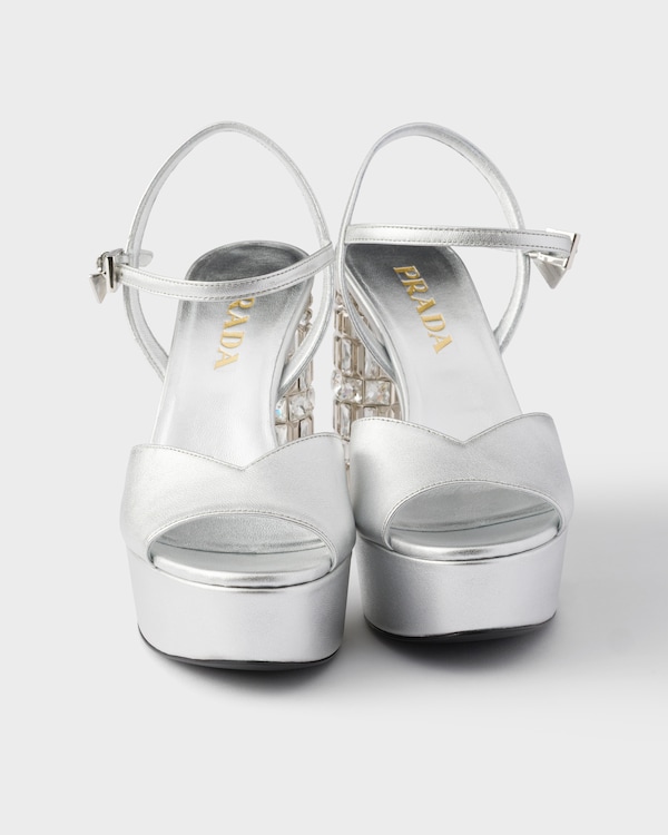 Mordoré nappa leather platform sandals - Silver Mordoré nappa leather platform sandals - Silver