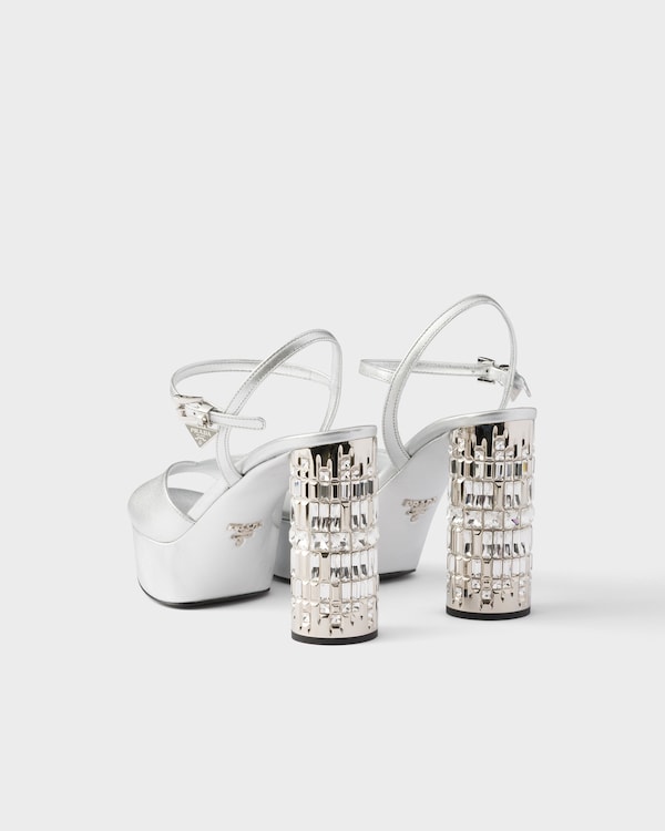 Mordoré nappa leather platform sandals - Silver Mordoré nappa leather platform sandals - Silver