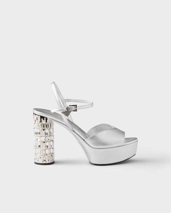 Mordoré nappa leather platform sandals - Silver Mordoré nappa leather platform sandals - Silver