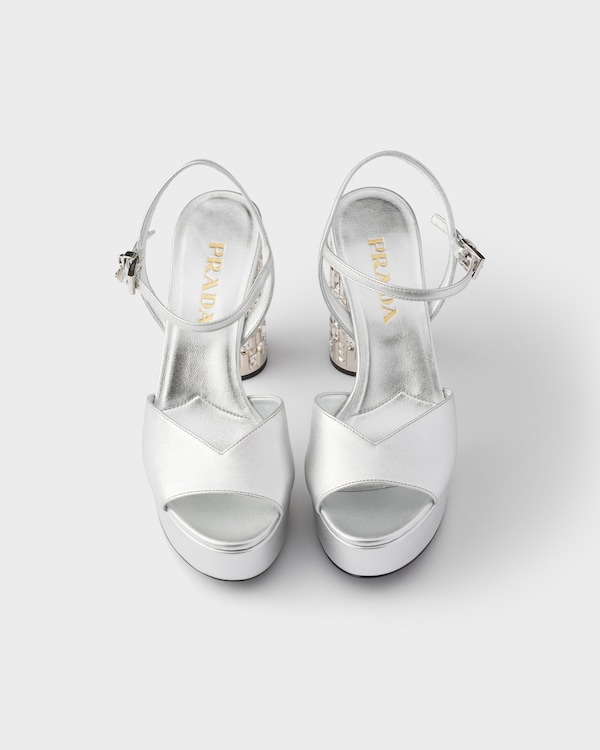 Mordoré nappa leather platform sandals - Silver Mordoré nappa leather platform sandals - Silver