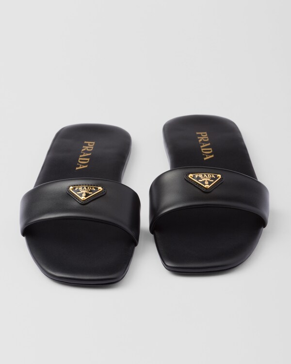 Leather slides Leather slides