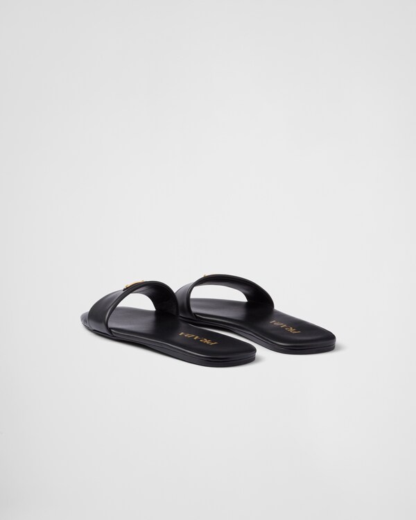 Leather slides Leather slides