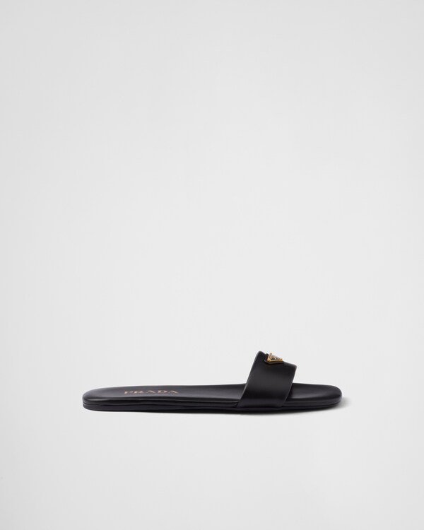 Leather slides Leather slides
