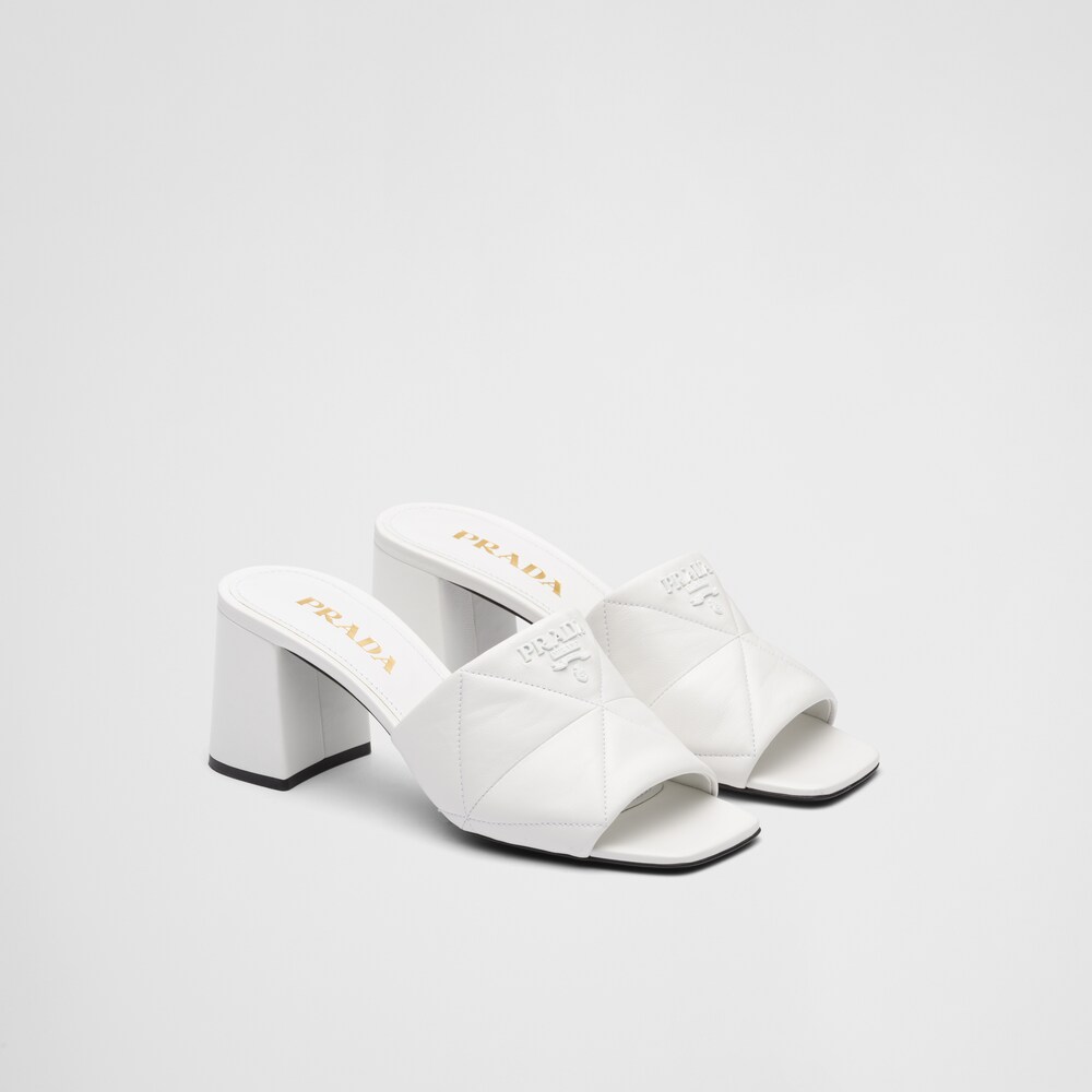 Prada Quilted nappa leather heeled sandals 1