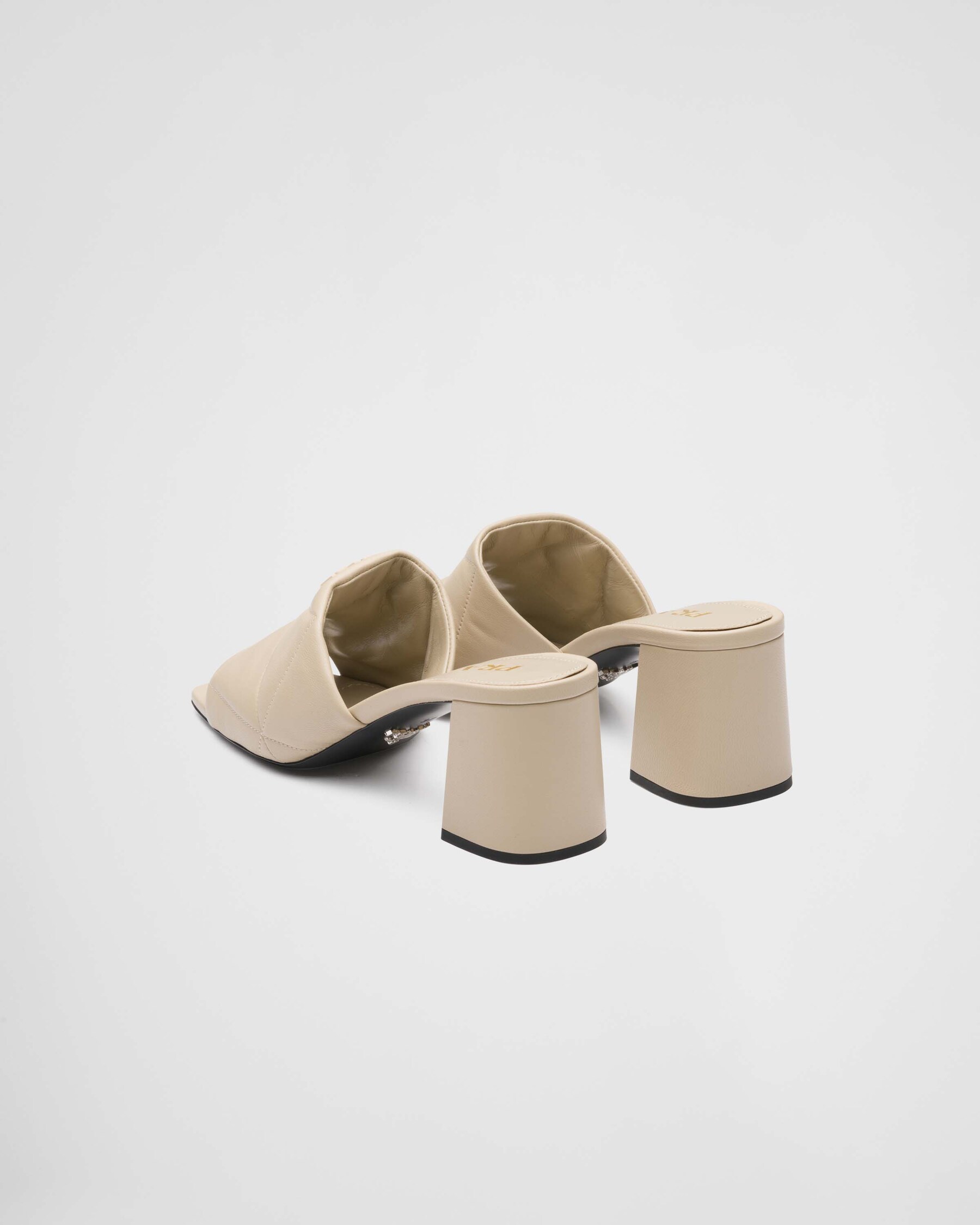Pra Heeled Sandal 65 Square Sole Quilted Beige Leather main image 0